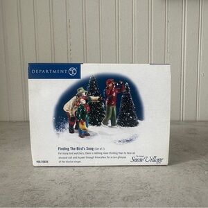 Dept 56 Snow Village Finding The Bird's Song Set Of 2 56.55020 Nature Accessory